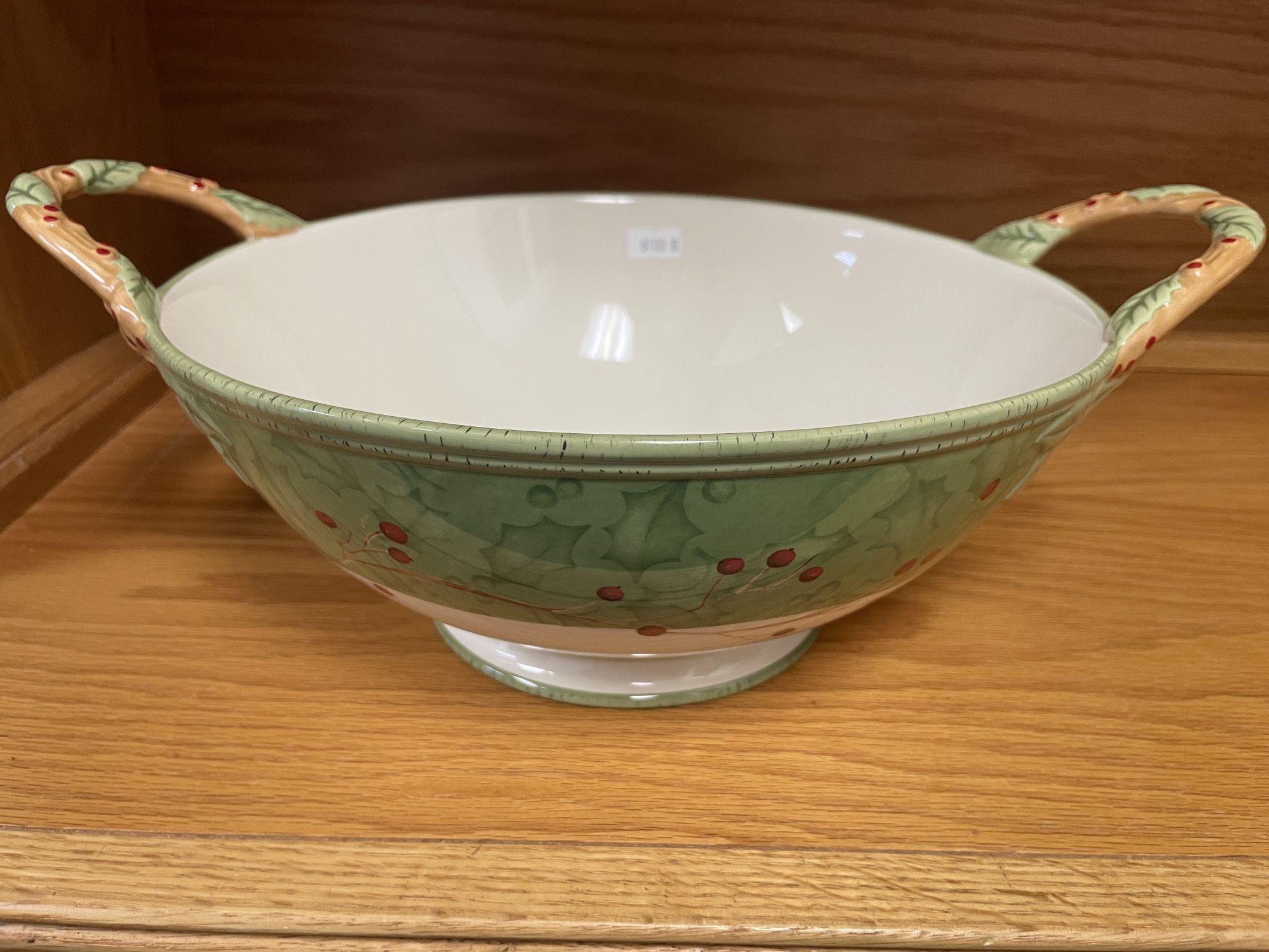 Round Serving Bowl 13” - Holiday Gatherings Damask by LENOX  - In Very Good Condition - Just In Time For The Holidays 