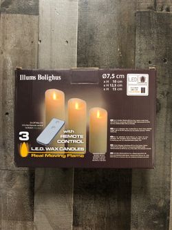 Led wax candles 3pck w/ Remote