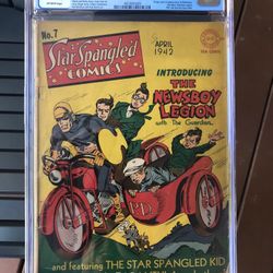 Star Spangled Comics #7 (1942) CGC 2.5 — 1st Guardian, Newsboy Legion & Robotman