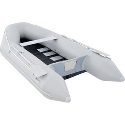 CO-Z 10 ft Inflatable Dinghy Boats with Aluminum Alloy Floor, 4 Person Portable Boat Raft With Motor
