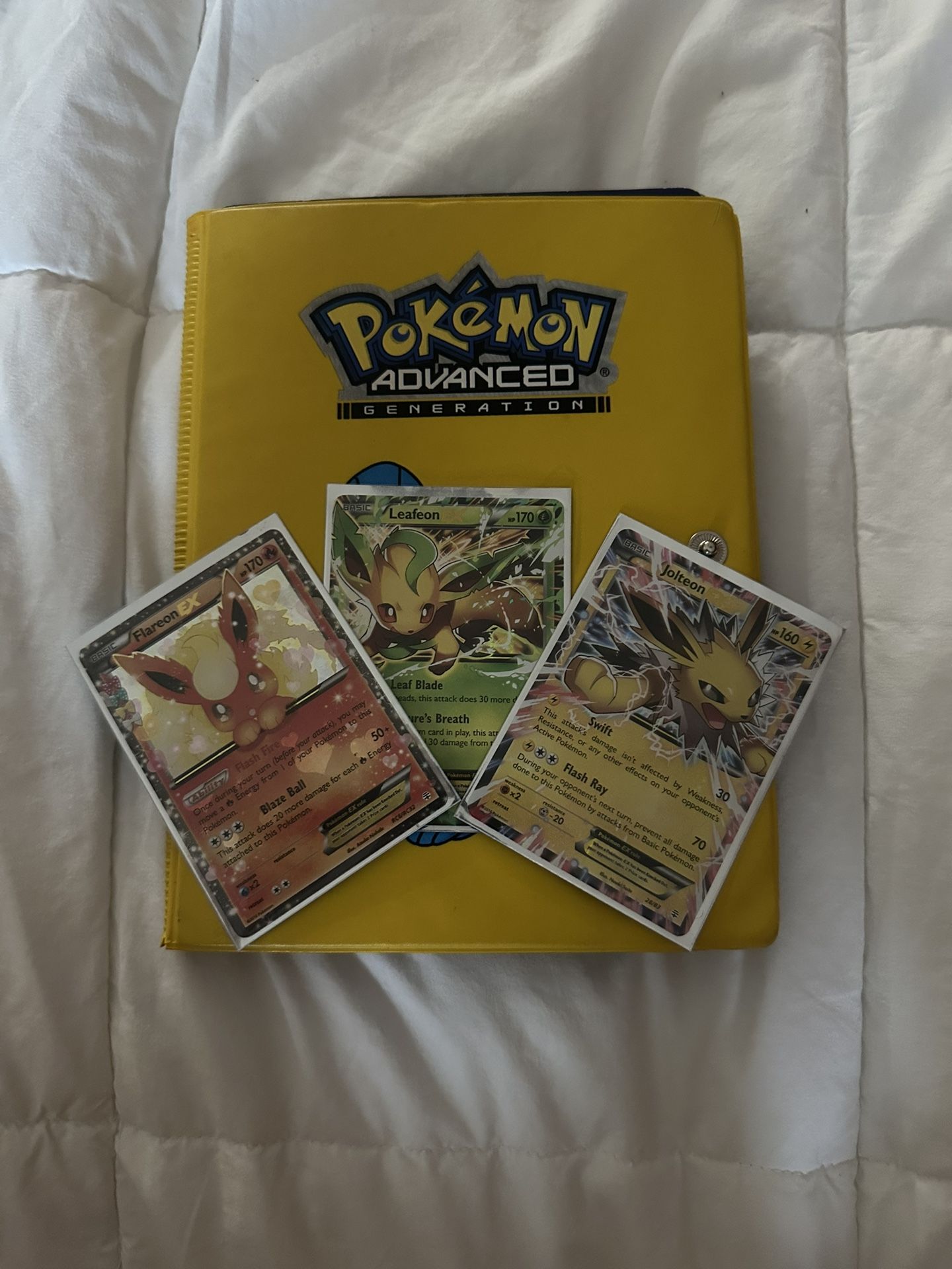 Flareon,Jolteon,Leafeon Pokémon Ex Cards. 2016 Pokémon Generations 