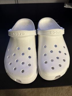 all white crocs