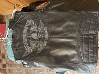 harley leather vest mens