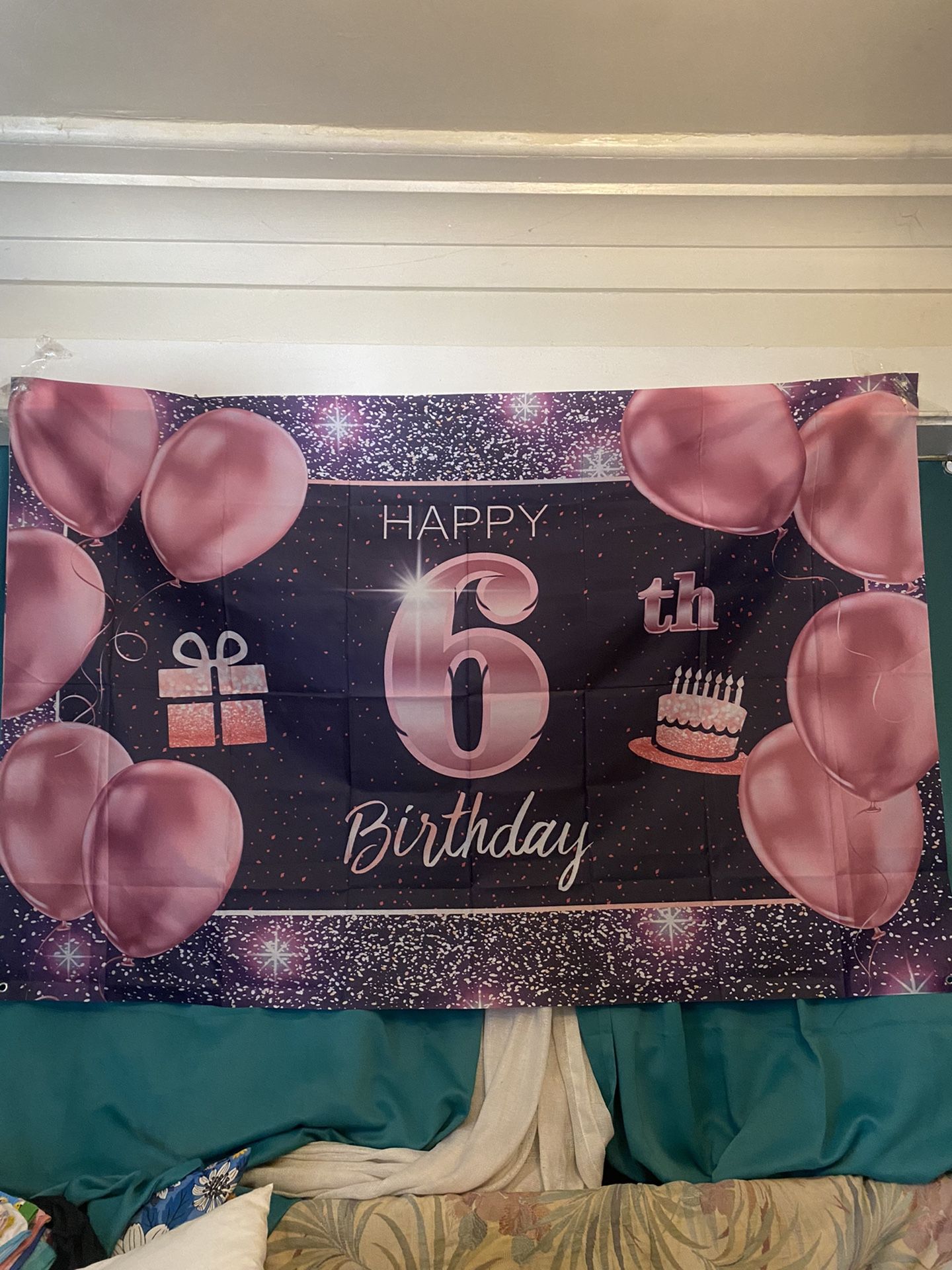 Happy Birthday 6 Years Old Banner And Ballon’s With Happy Birthday Letters