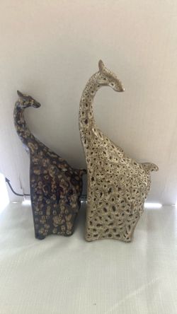 Ceramic Giraffe Pair