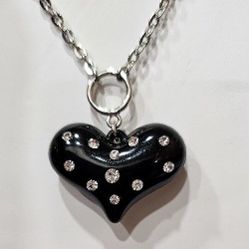 Cookie Lee Puffy Heart Necklace