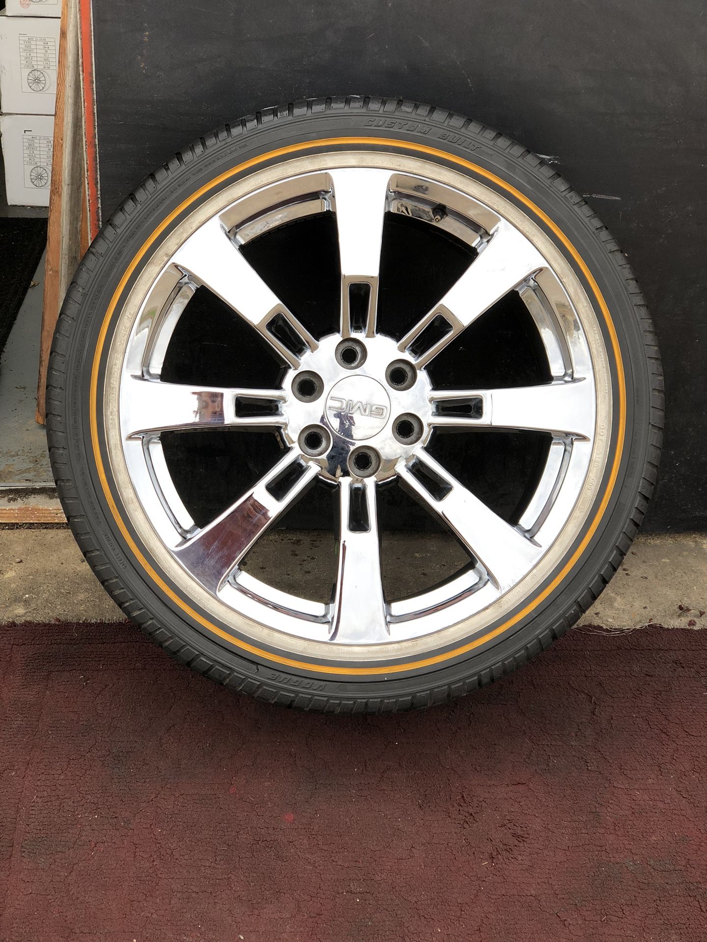 Chevy GMC Cadillac Escalade Rim Wheel 22 Inch Chrome Replica 6 Lugs Bolt Pattern 5.50 Inch 139.