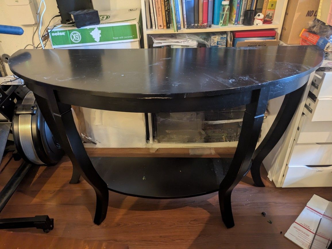 Half Round Curved Console Entry Table