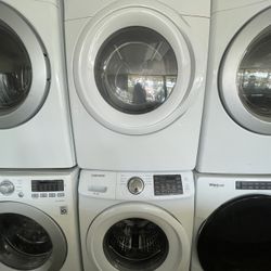 Samsung Front Load Washer And Gas Dryer Stackable Set In Excellent Condition 