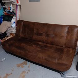 Brown Microfiber Futon
