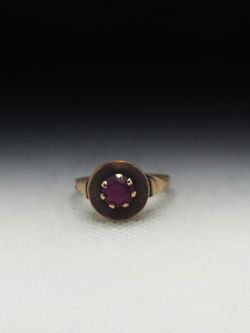 Antique Victorian Ruby Estate Ring 14k Rose Gold
