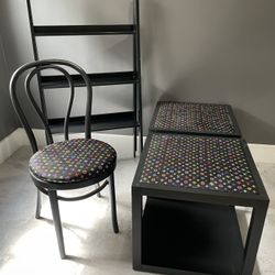 Upcycled Furniture Set – Chair + 2 Tables (+ Bonus Shelf)