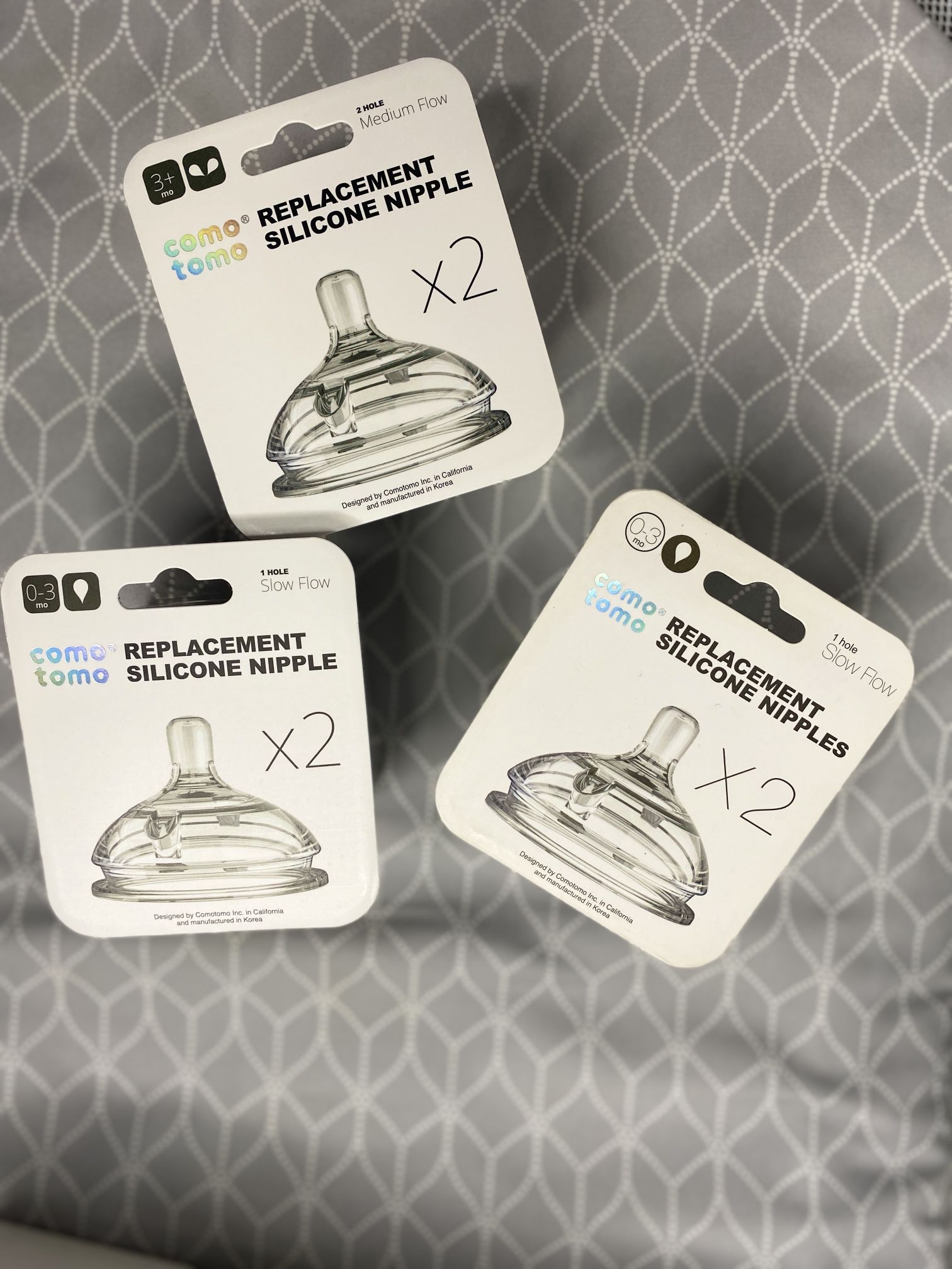 Brand New COMO TOMO BOTTLE NIPPLES