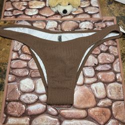 Victoria Secret  PINK brown cheeky bikini bottom New