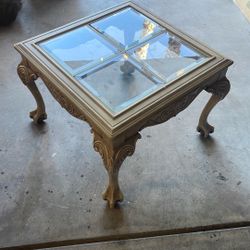 Glass Top End Table 