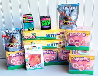Squeeezy Butter & Peach, NeeDoh, Hershey's Kisses, and Squishmallows Squishy $10ea. Or 3/$25