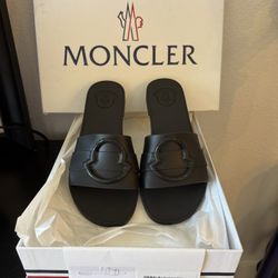 Moncler Women's Mon Slide Sandals, Black, Size 38, NWB!!