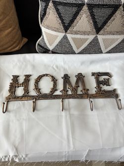HOME Wall Key Hook Rack Bronze Metal