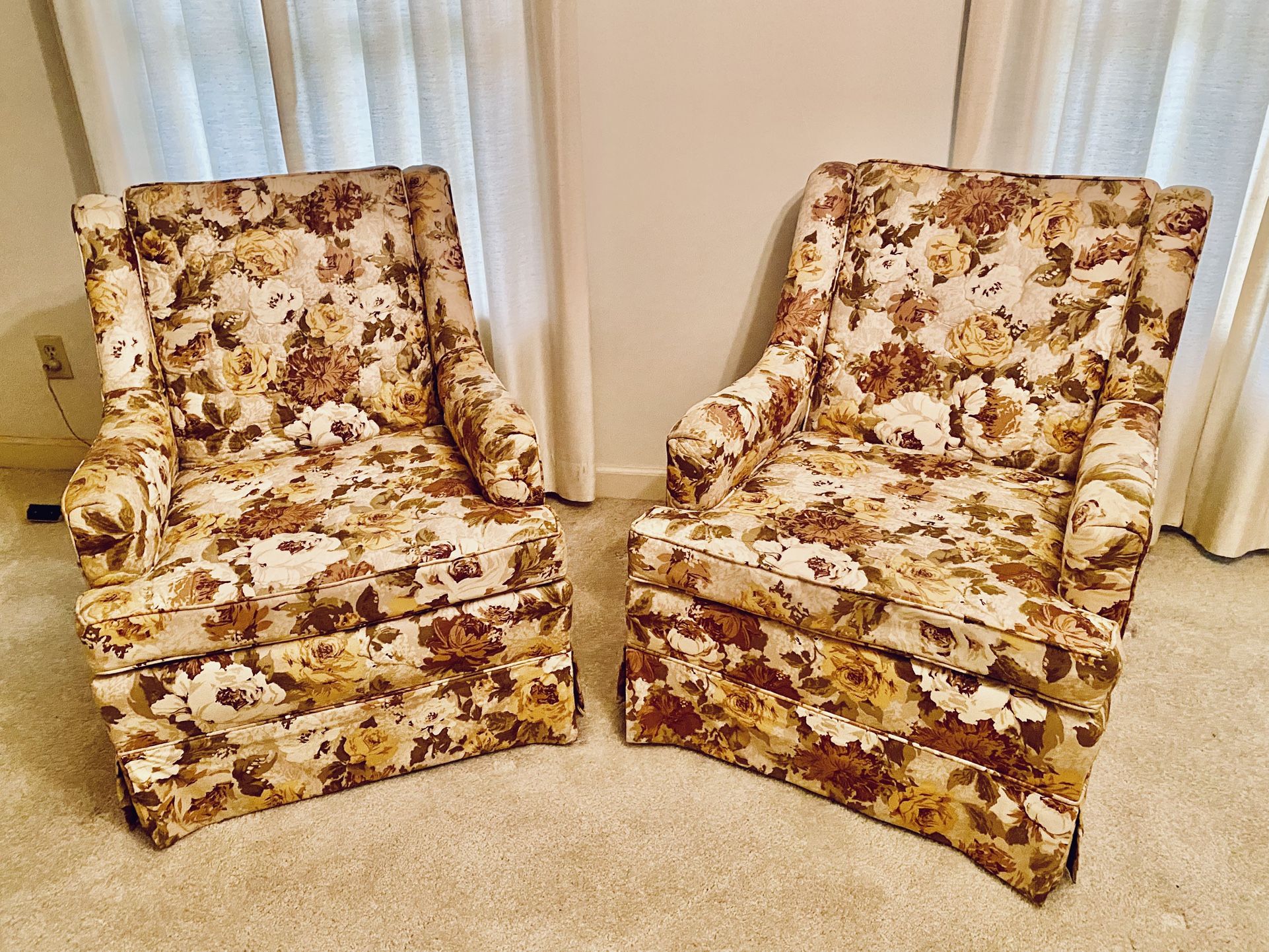 Super Cool Funky Vintage Mid Century Arm Chairs
