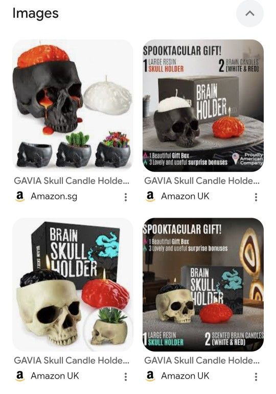 Brain Skull Candle Holder