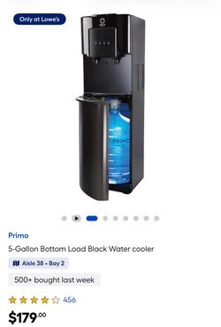 5-Gallon Bottom Load Black Water cooler
