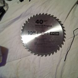 10" All Purpose 40 Carbide All Purpose Ryobi Saw Blade