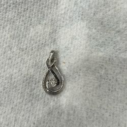 Silver And Diamond Charm