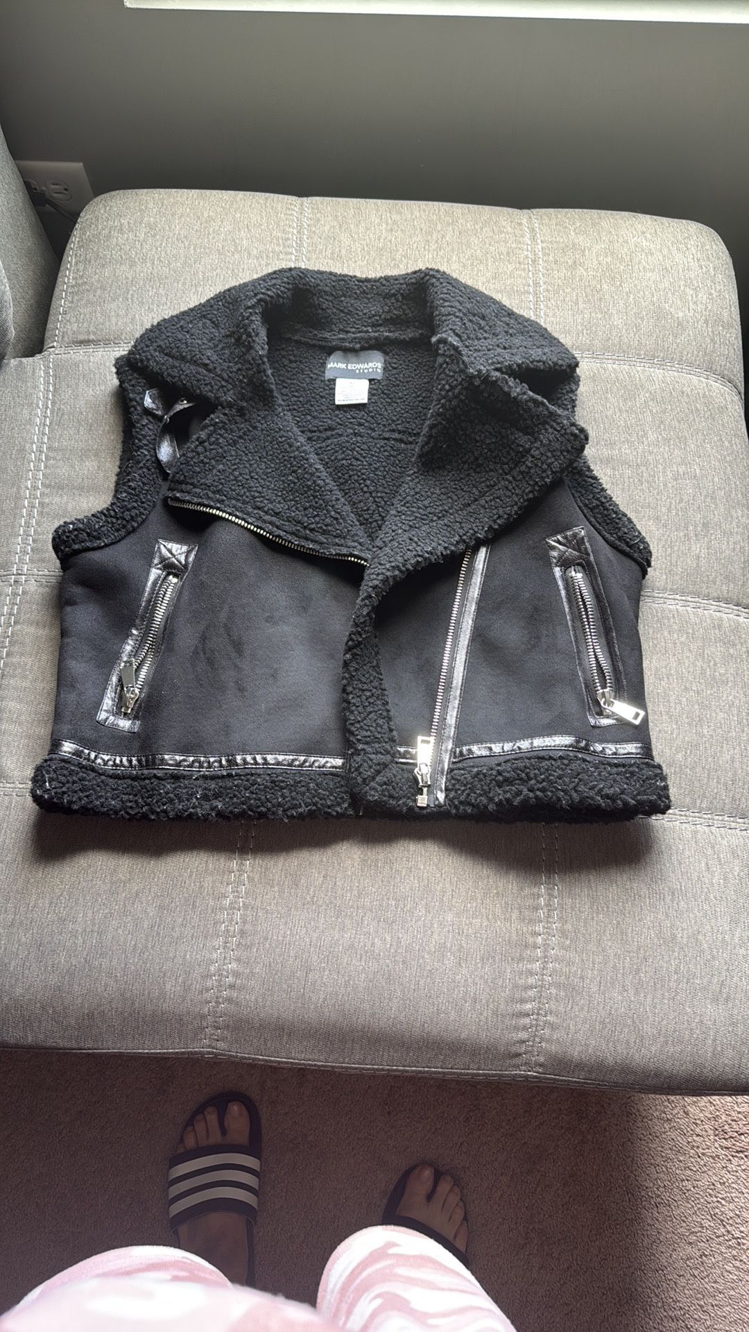 Black Biker Vest