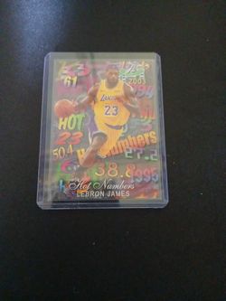 2003 Flair Lebron James Hot Numbers