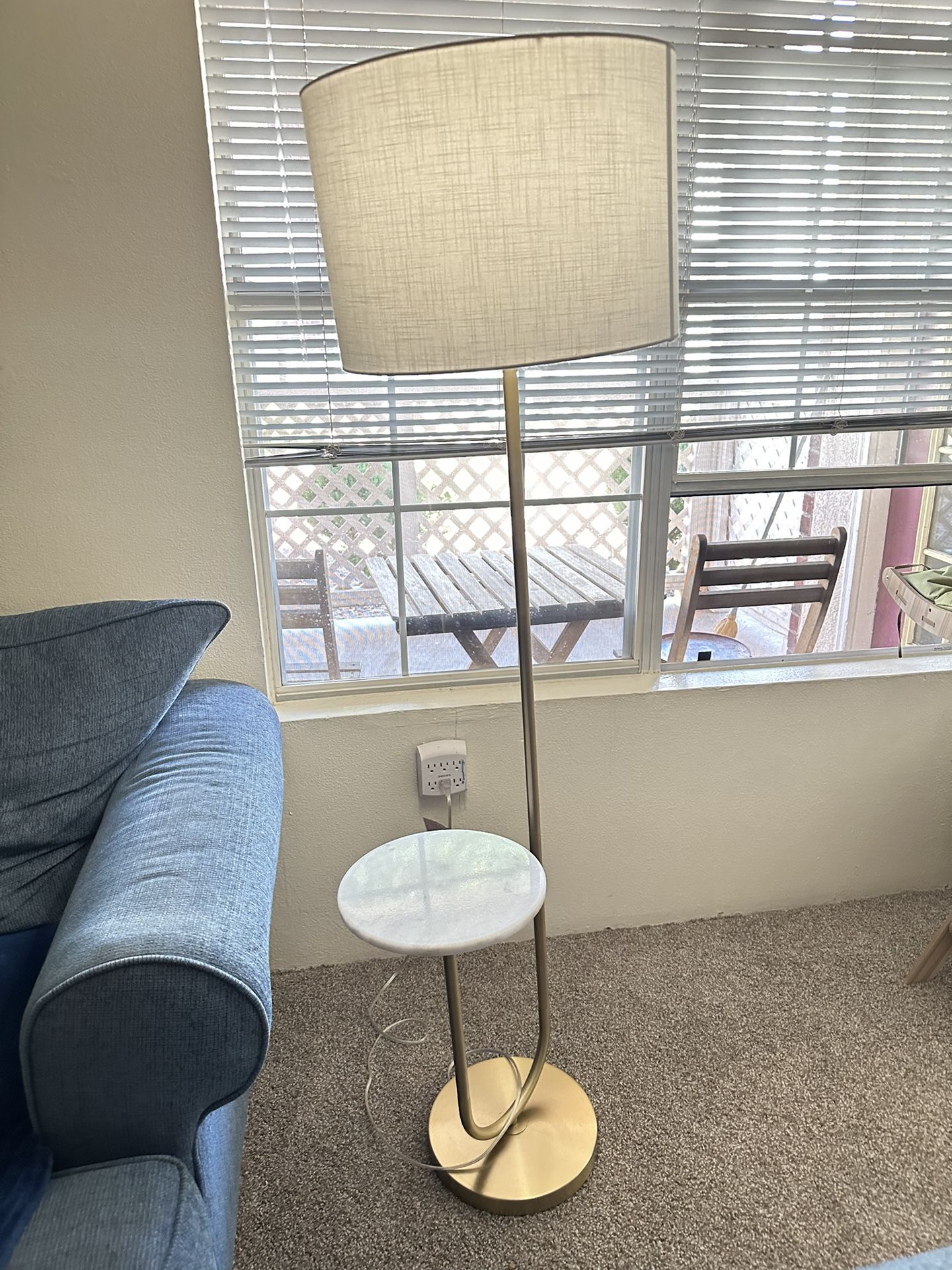 Floor Lamp With Marble Table- Threshold