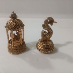 Vintage Golden  Color Brass Solid Wax Perfumes!!!