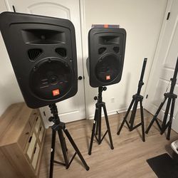JBL Eon10 G2 powered speakers