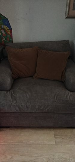 Large grey single sofa
