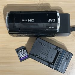 JVC Everio GZ-e10bu black camcorder video camera tested works see desc