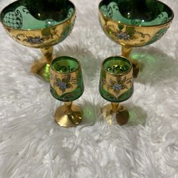  Vintage  Czech glasses