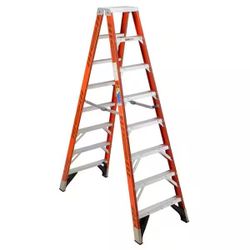 New Werner 10 ft. Fiberglass Twin Step Ladder with 375 lb. Load Capacity Type IAA Duty Rating