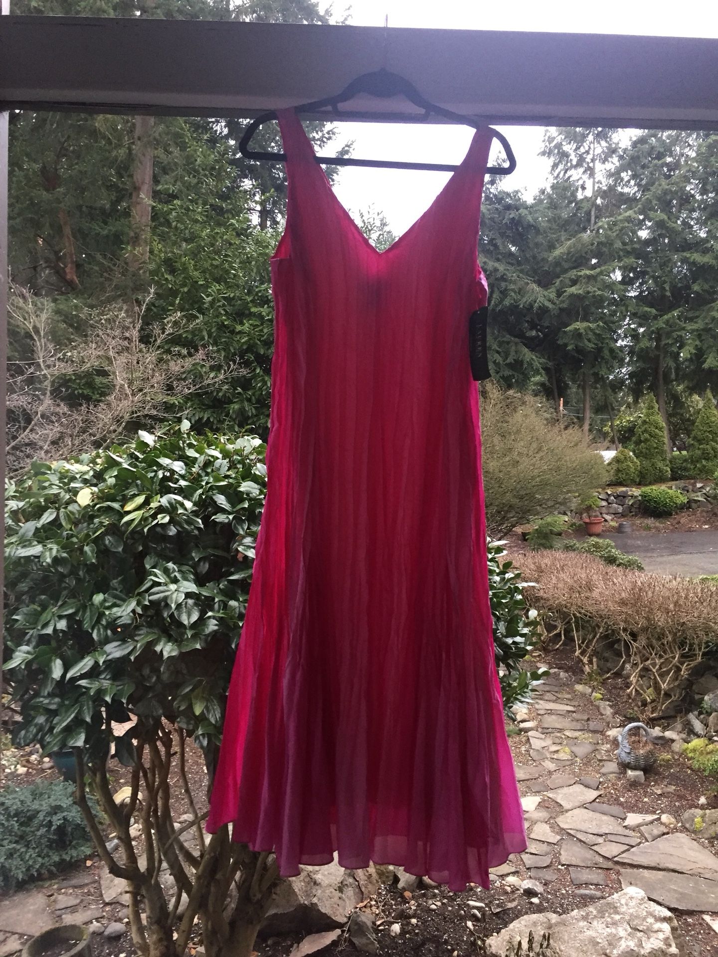 Vintage Ralph Lauren silk sundress-size 12 ( orig. $199!)