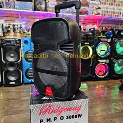 Portable Bluetooth Speaker ❗️ 8" Woofer ❗️3000w ❗️Heavy Bass🎶Usb / Aux / Sd Car - Party Karaoke 