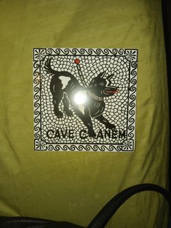 Cave Canem (Beware of Dog) Ceramic Tile