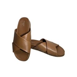 Rockport Women's Leia Slide Sandal Medium Natural Tan Size 10W New Read Below