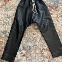 Men’s Leather Drop Crouch  Pants
