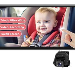 Baby Car Camera with Video Recording Function 3X Zoom in Closer, Car Baby Camera with Clear Wide View for Rear Facing Seat