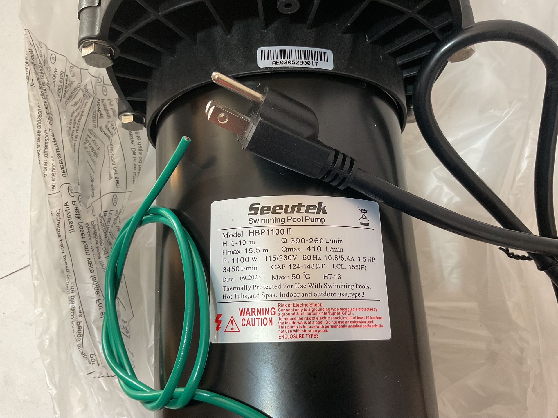 Seeutek 1.5HP Swimming Pool Pump