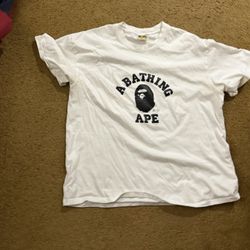 Bape shirt white 2xl 
