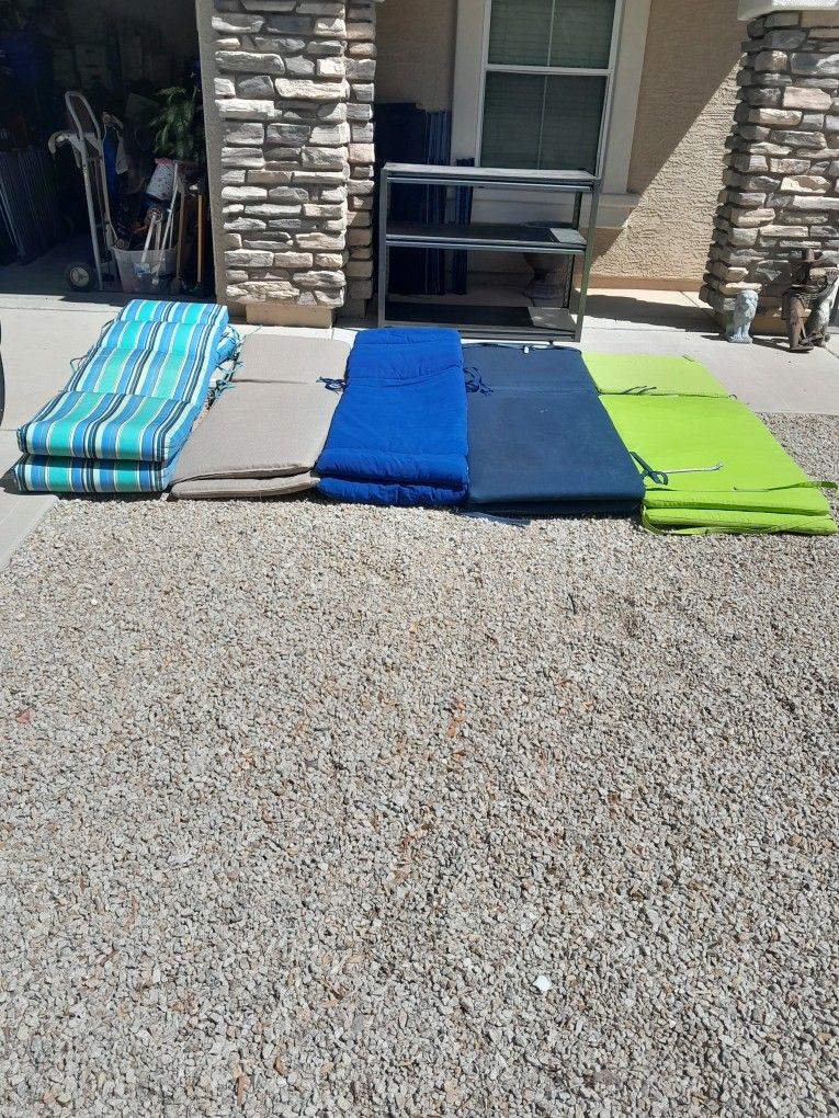 Pairs Of Outdoor Patio Chaise Lounge Pool Chair Cushions $25-$35 Pair See All Photos