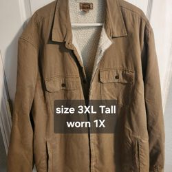 Mens Coat Size 3xl Tall