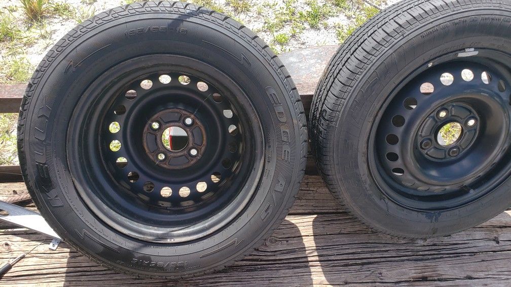 15" rims and tire for honda 4 lug