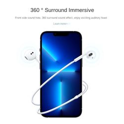  Lightning In-ear Earphones Applicable iPhone14/13/12/11/7/8 Plus XS,with Lightning Connector, Wired Ear Buds for iPhone with Built-in Remote to Contr