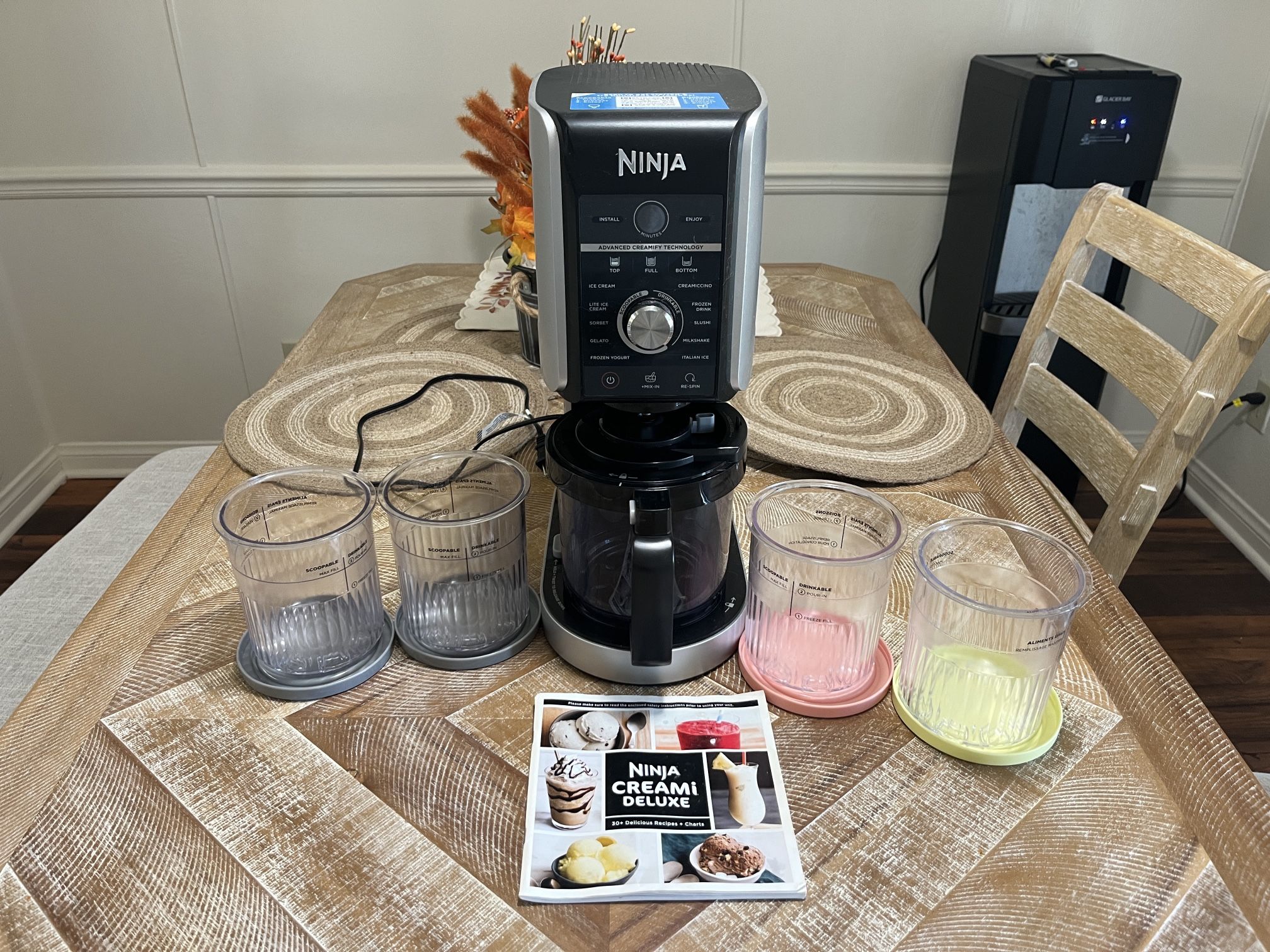 Ninja Creami Deluxe, 4 Containers, and Recipe Book