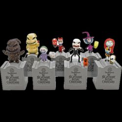 NIGHTMARE BEFORE CHRISTMAS MYSTERY VINYL FIGURES SERIES II NEW LOT OF 7 Disney